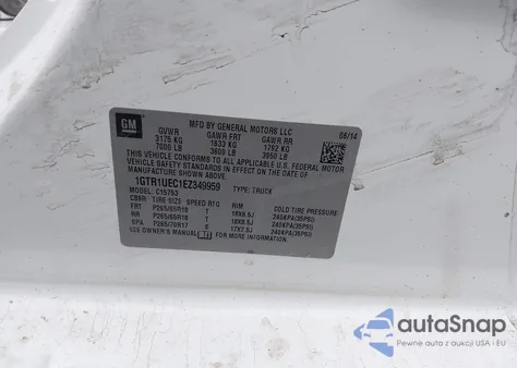 2014 GMC Sierra 1500 Sle from USA, damaged, VIN 1GTR1UEC1EZ349959